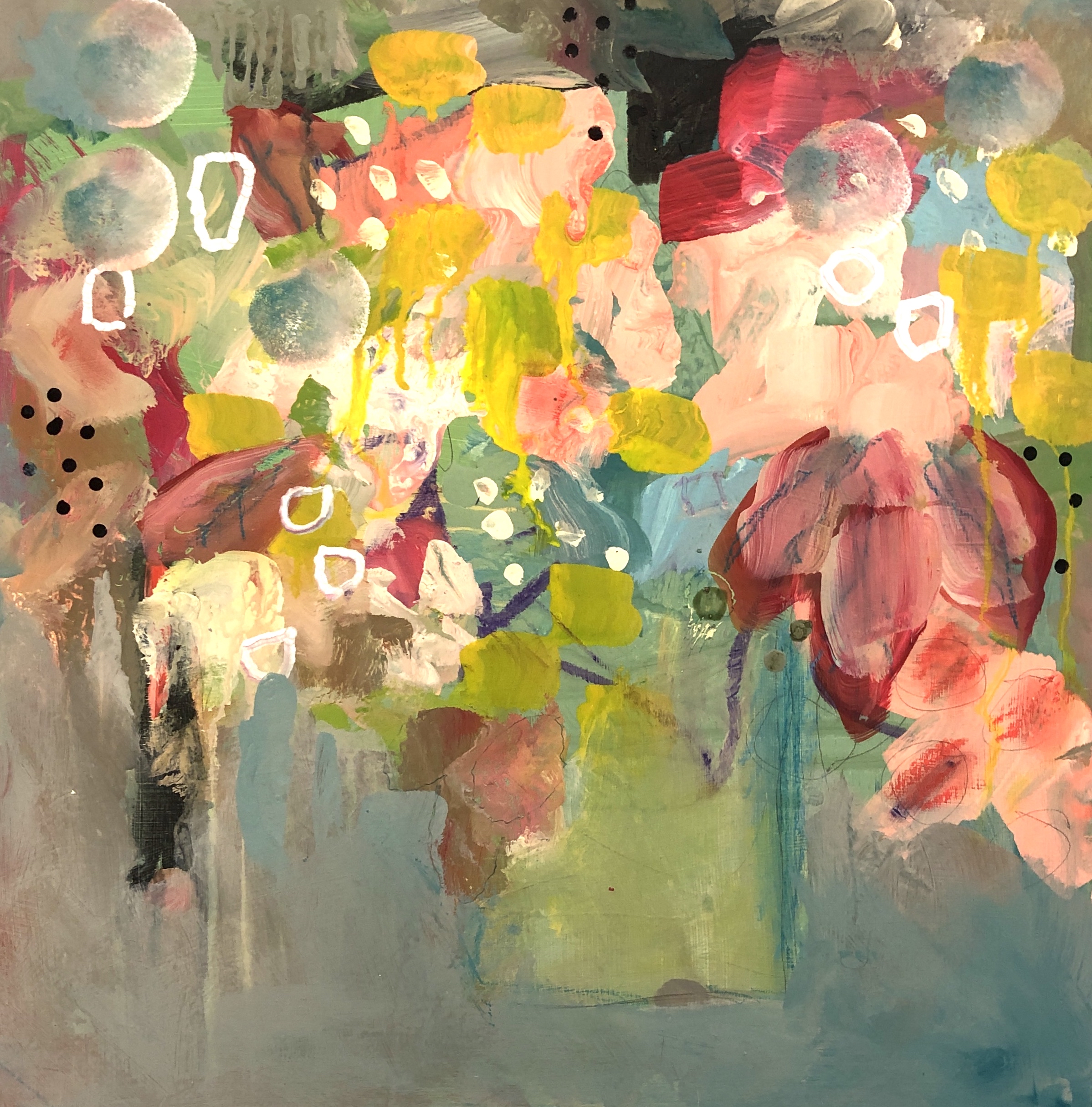 Arrangement in Green Vase